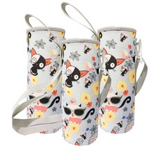 小巧可愛角色吊帶氯丁橡膠水壺袋, D型, 3個