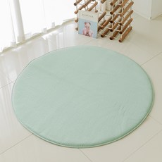 KANGARURU 幼兒用莫代爾絎縫圓形地毯, 薄荷綠