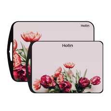 Holin 3層TPU雙面砧板 2件組 康乃馨, 1套, 砧板中號+大號