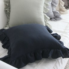 앤코튼 프렌치 린넨 프릴 빈티지 고급 쿠션커버