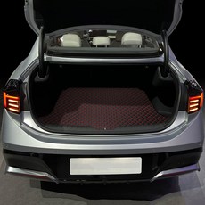 GMZ MOTORS 車用後車廂墊 3D 絎縫皮革墊, 現代汽車 Sonata The Edge 2023年 汽油, 紅色
