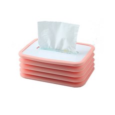 柔軟可折疊面紙盒, 粉紅色