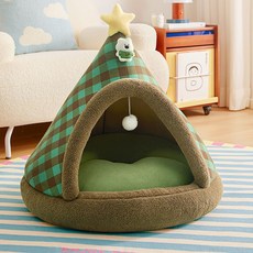 REDPUPPY 寵物星星屋, 格紋綠, 1個