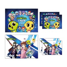 Mongdang辛比的怪怪屋可重複使用素描本 2種*3入組, 345 x 248 毫米, 26張