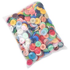 907CC 可愛豆豆圓形DIY材料鈕扣組 中間色混合 1組, 混色中鈕扣款