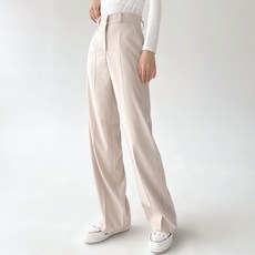 Planday 女款 3色 飄逸垂墜感高腰寬版長褲