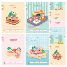 Young Art Soso Fun 1000英文寬幅初級筆記本, 隨機出貨, 10個