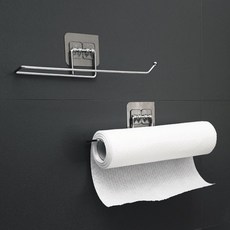 블루얼스 무펀칭 스틸 주방수납 걸이, 실버, 4개