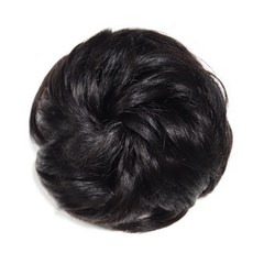 알리다 곱창 부분가발 러블리 똥머리, 내추럴 블랙, 1개