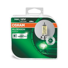 OSRAM 歐司朗 四季通用鹵素車頭燈 12V, 2個, H4, 單一顏色