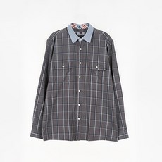 校服Mol男童款藍色格子校服襯衫