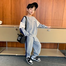 Starbean 男童後背字母大學T長褲套裝