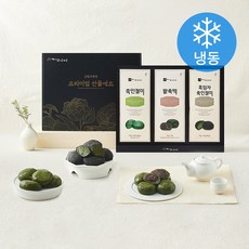 김재규우리떡연구소 프리미엄 흑임자쑥인절미 70g x 7개입 + 쑥인절미 70g x 7개입 + 팥쑥떡 70g x 7개입 선물세트 (냉동), 1세트