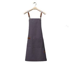 연우 데님 캔버스 주방 앞치마, 그레이, 1개