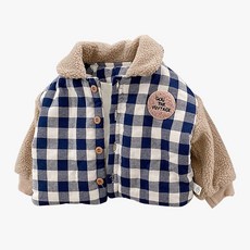 BEBENIZ 貝貝尼孩童泡泡袖格紋夾克