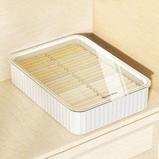 Market Plan 輕量多用途內衣襪子10格收納盒, 1個, 白色