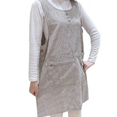 Deconine 條紋圍裙, 米色, 1個