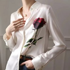 POPLARNC 女款玫瑰印花襯衫