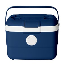 OLIVING 圓點桌板保溫箱, 海洋藍, 25L