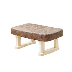 미뉴강베리 낮은 스툴의자, 가죽브라운