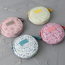 圓形碎花零錢包4件組