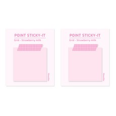 모노라이크 포인트 스티키 VER.2, Grid Strawberry milk, 1개입, 2개