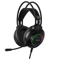 Lenovo 聯想 Virtual 7.1環繞降噪麥克風耳罩式耳機, 聯想 G20, 黑色