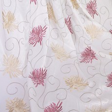 나산데코 아스터 자수 새틴 면원단, 화이트, 1개