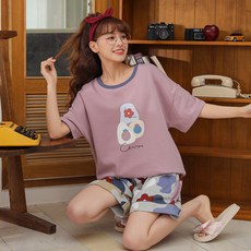 JUNIDAY 女童調色板家居服上裝和下裝套裝