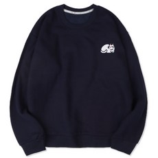 VENHIT 麵包貓圖案寬鬆柔軟刷毛大學T