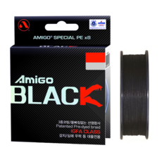 AmiGo 8股深海帶魚塗層釣魚線 x8, 黑色