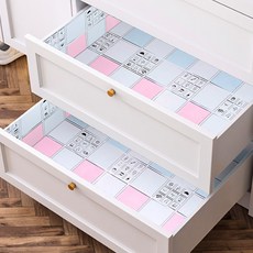 Market A多功能防潮抽屜瓷磚貼紙 瓷磚粉藍色, 3個