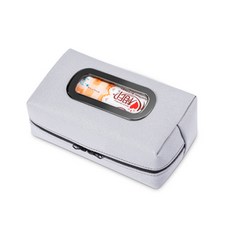 皮革扣環面紙盒, 灰色