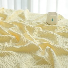 Lily Fabric 有機Fiesta三層楊柳紗, 黃色