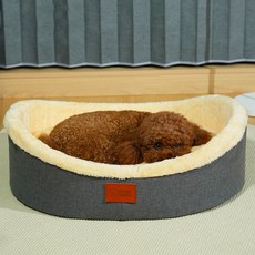 파스텔펫 반려동물 베이직 극세사 타원형쿠션, 그레이, 1개