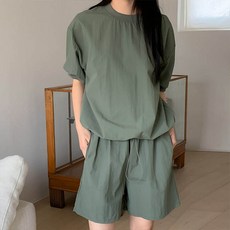 앤드스타일 여성용 아노락바스락 반바지 세트 262676