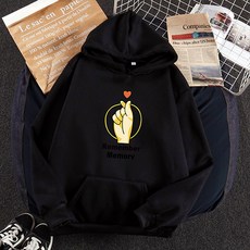 리멤버 메모리 레터링 오버핏 임산부 기모 후드티