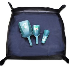 世景農場 幼苗鏟3件組 + 黑色換盆墊套組, 1套