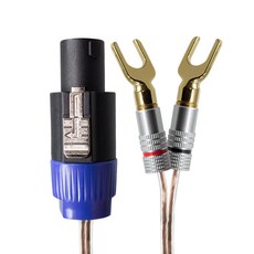 韓國製 Speakon TO Y型端子 GGUK 30C 喇叭線, ML-G3SM10(10m), 1個