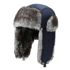 마켓A 따끈따근 무성무성 털모자, 네이비