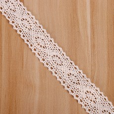 Witton 髮帶製作 DIY 窗簾 桌布 蕾絲布料 材料配件, 粉米色, 20個