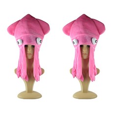 마켓감성 아이디어 생일 파티 모자, 핑크 문어, 2개