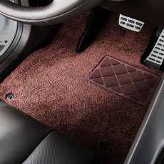 Inavi Luxe 織物防水原廠汽車腳踏墊 第1排 + 第2排, 深棕色, Hyundai The All-New Santa Fe Hybrid 2023.10~