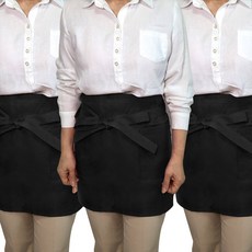 Oncozy 半身款圍裙, 黑色, 3個