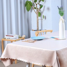 agregar 防水亞麻桌布, 淺棕色, 4人座(180 x 130 cm)