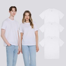 ThinC 30수 베이직 무지 통기성 라운드 반팔티 3p 세트