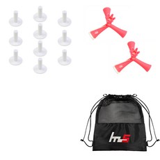 NAYASTYLE TPE 高爾夫球釘 10入 + ABS 2入 + 收納袋組合, GFYP-168-4+174-4PU