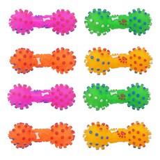 Bluemato 狗狗啞鈴乳膠啾啾玩具 S 4入 DTL001, 隨機出貨, 2套