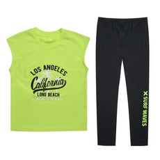 兒童用青少年抗菌無袖防曬泳衣套組 LE21-33