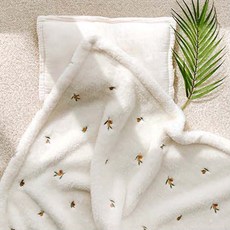 마롤로뜨 아동용 자수 벨보아 극세사 블랭킷, 싱싱올리브